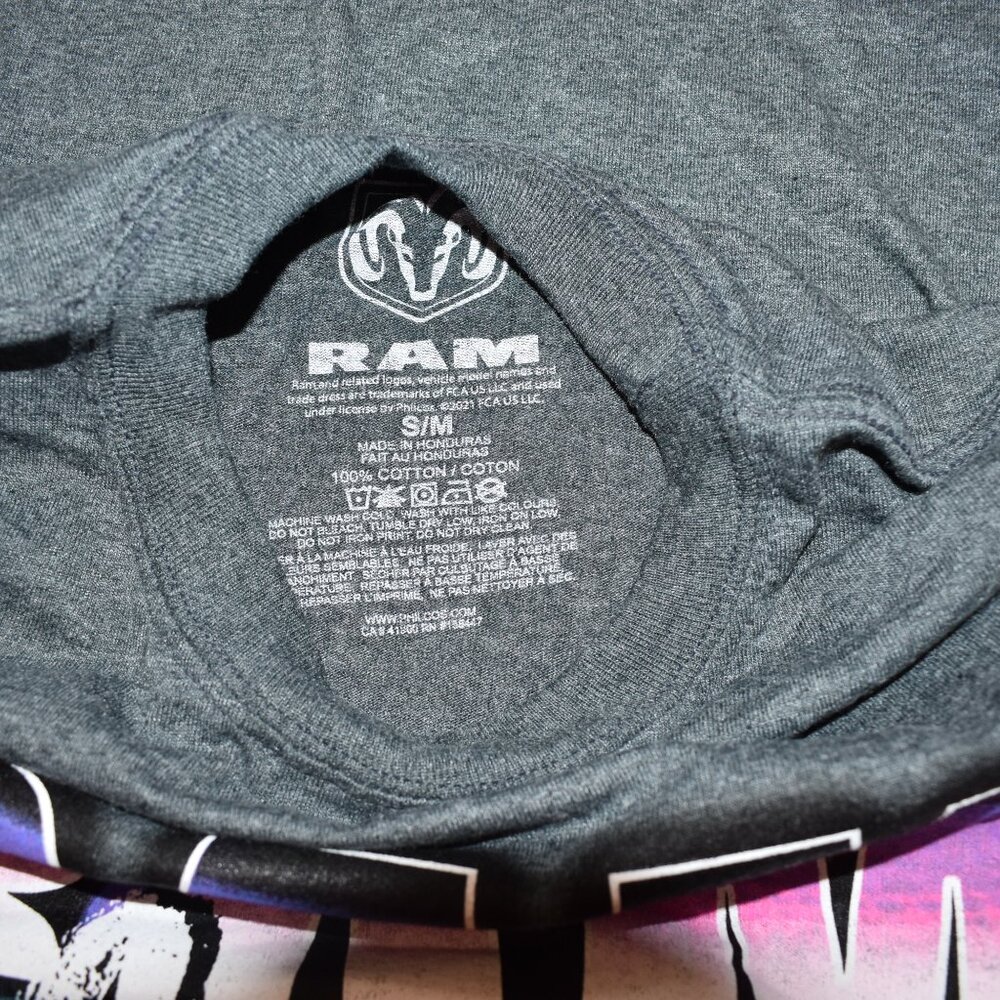Dodge Ram Truck Charcoal Heather Long Sleeve Adult Shirt New S/M - Picture 2 of 7